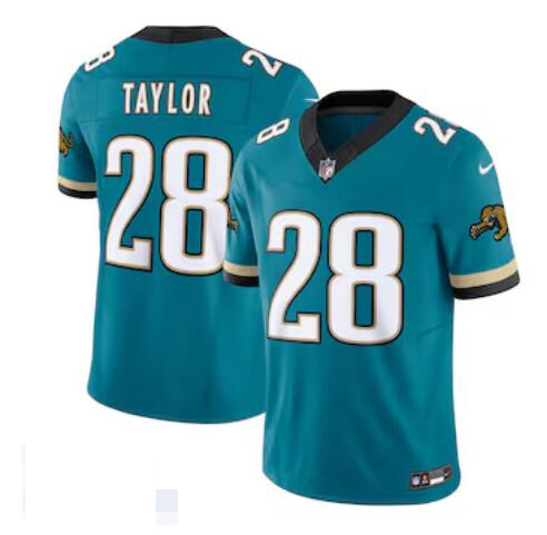 Men's Jacksonville Jaguars #28 Fred Taylor Nike Prowler Throwback Vapor F.U.S.E. Limited Teal Green Jersey