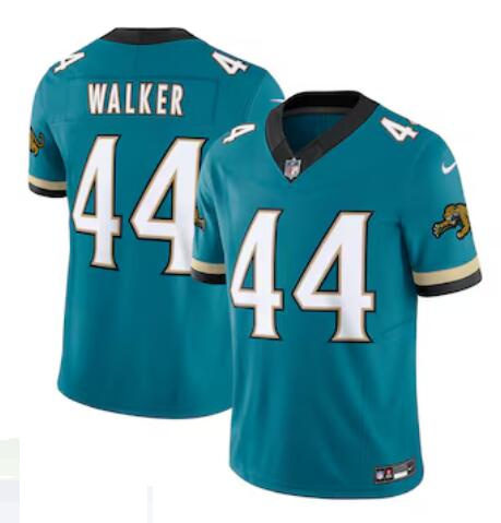 Men's Jacksonville Jaguars #44 Travon Walker Nike Prowler Throwback Vapor F.U.S.E. Limited Teal Green Jersey