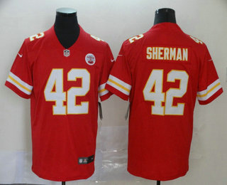 Men's Kansas City Chiefs #42 Anthony Sherman Red 2017 Vapor Untouchable Stitched NFL Nike Limited Jersey