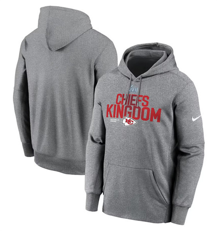 Men's Kansas City Chiefs Gray Super Bowl LVII Champions Local Pack Therma Performance Pullover Hoodie