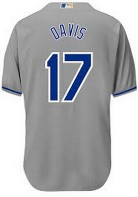 Men's Kansas City Royals #17 Wade Davis Gray Jersey
