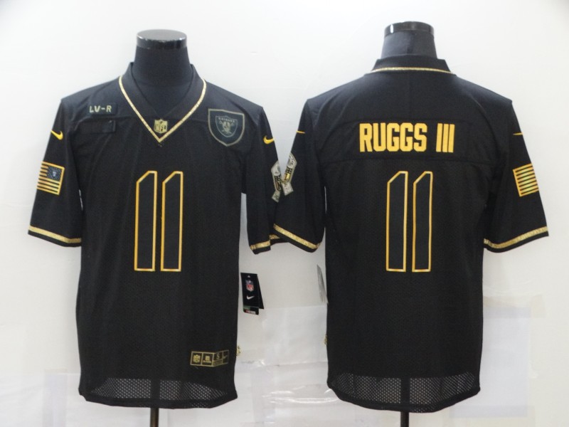Men's Las Vegas Raiders #11 Henry Ruggs III Black Gold 2020 Salute To Service Stitched NFL Nike Limited Jersey