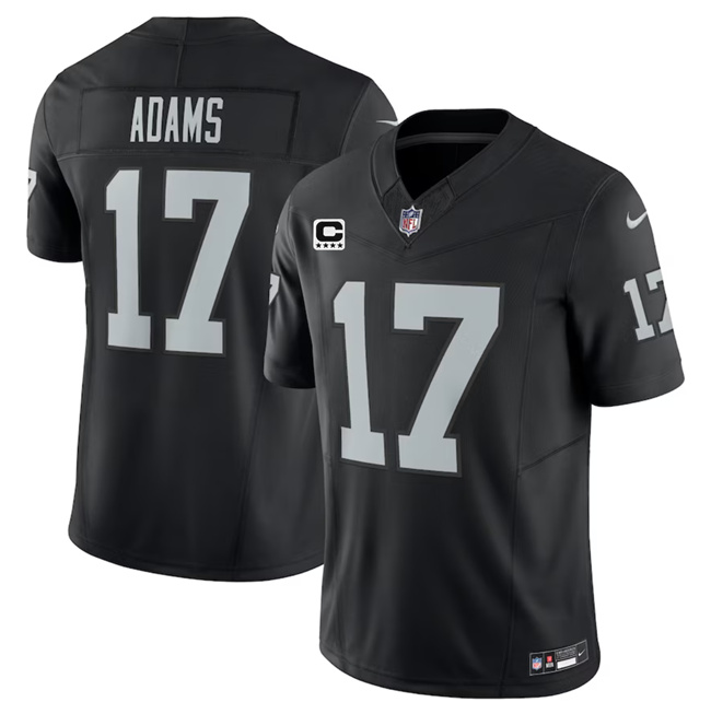 Men's Las Vegas Raiders #17 Davante Adams Black 2023 F.U.S.E With 4-Star C Patch Vapor Untouchable Football Stitched Jersey
