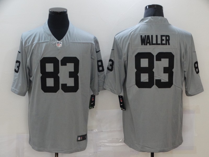 Men's Las Vegas Raiders #83 Darren Waller Nike Gray Gridiron 2018 Vapor Untouchable NFL Gray Limited Jersey