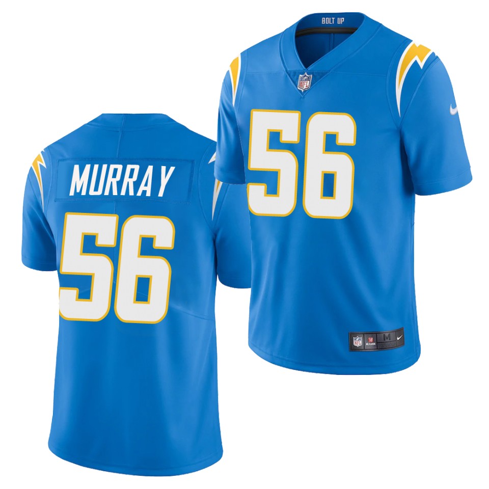 Men's Los Angeles Chargers #56 Kenneth Murray Powder Blue Vapor Limited Jersey 2020 NFL Draft