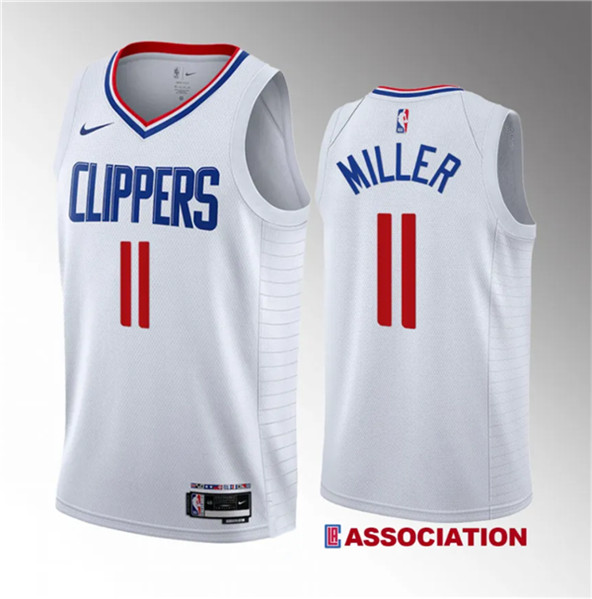 Men's Los Angeles Clippers #11 Jordan Miller White 2023 Draft Association Edition Stitched Jersey