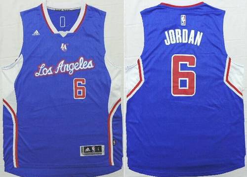 Men's Los Angeles Clippers #6 DeAndre Jordan Revolution 30 Swingman 2014 New Blue Jersey