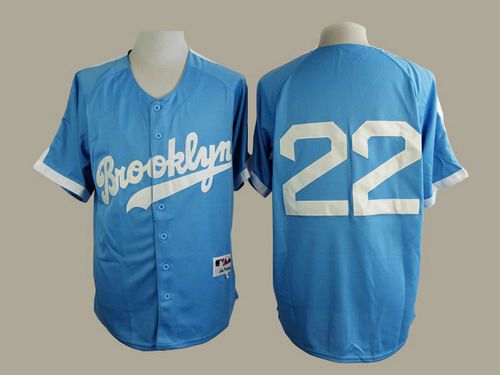 Men's Los Angeles Dodgers #22 Clayton Kershaw Brooklyn Blue Majestic Jersey