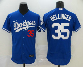 Men's Los Angeles Dodgers #35 Cody Bellinger Blue Stitched MLB Flex Base Nike Jersey