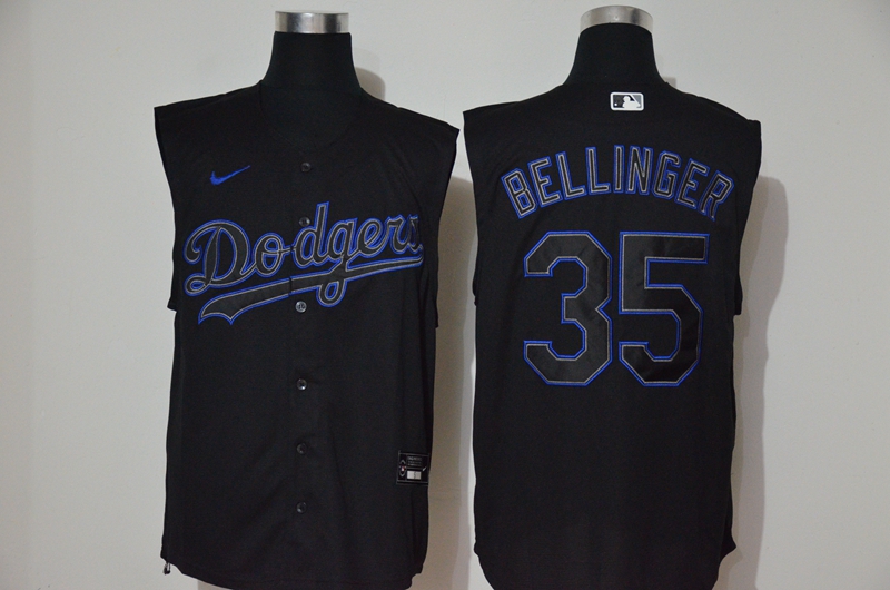 Men's Los Angeles Dodgers #35 Cody Bellinger Lights Out Black Fashion 2020 Cool and Refreshing Sleeveless Fan Stitched MLB Nike Jersey