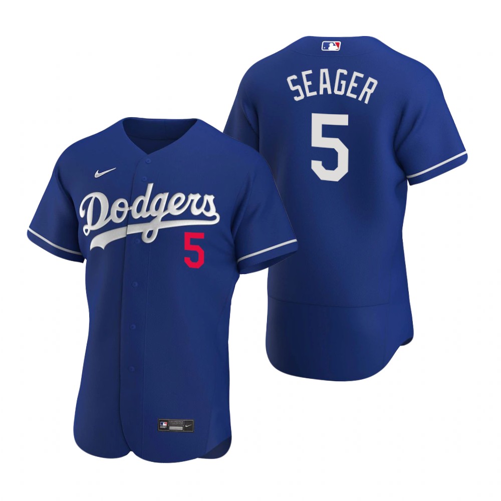 Men's Los Angeles Dodgers #5 Corey Seager Nike Royal MLB Flex Base Jersey
