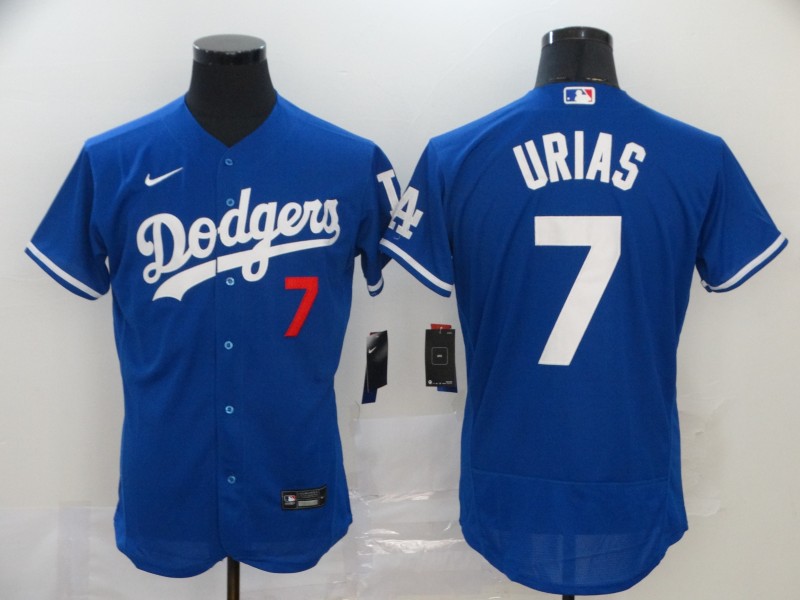 Men's Los Angeles Dodgers #7 Julio Urias Blue Stitched MLB Flex Base Nike Jersey