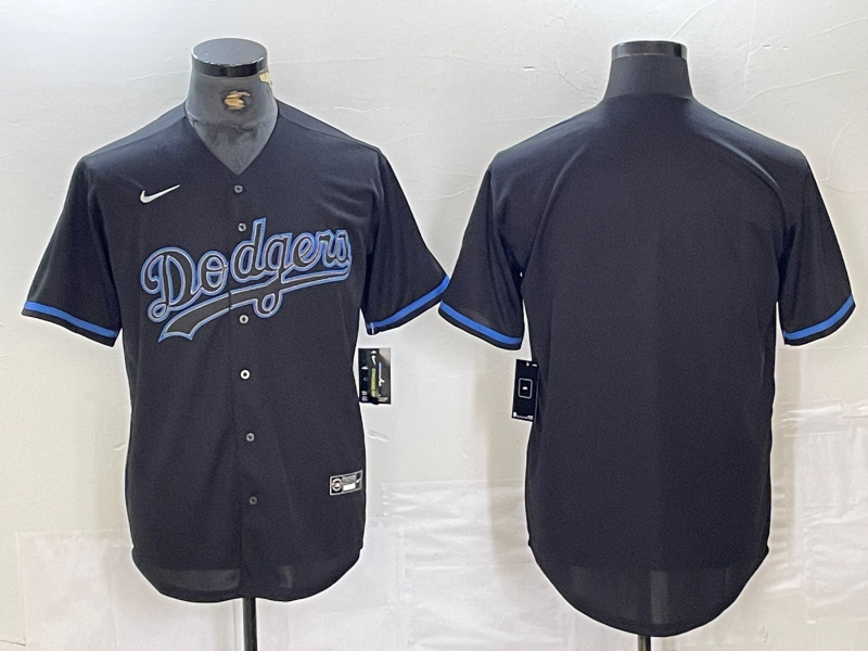 Men's Los Angeles Dodgers Blank Lights Out Black Fashion Stitched Cool Base Nike Jersey