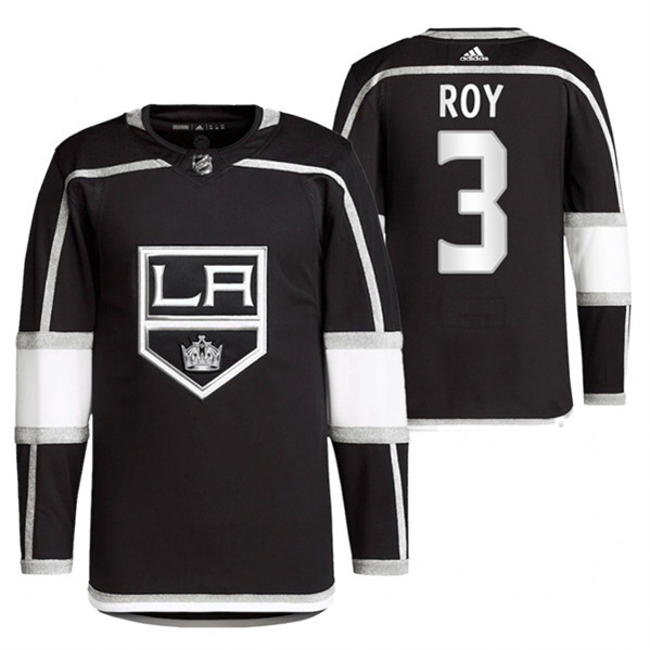 Men's Los Angeles Kings #3 Matt Roy Black Stitched Jersey