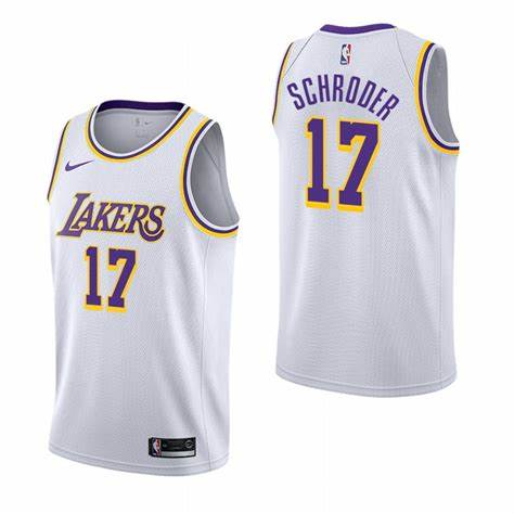 Men's Los Angeles Lakers #17 Dennis Schroder White 2019 Nike Swingman Stitched NBA Jersey