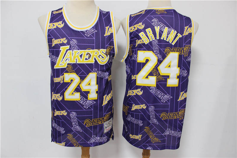 Men's Los Angeles Lakers #24 Kobe Bryant Purple Tear Up Pack Mitchell & Ness Swingman Jeresy