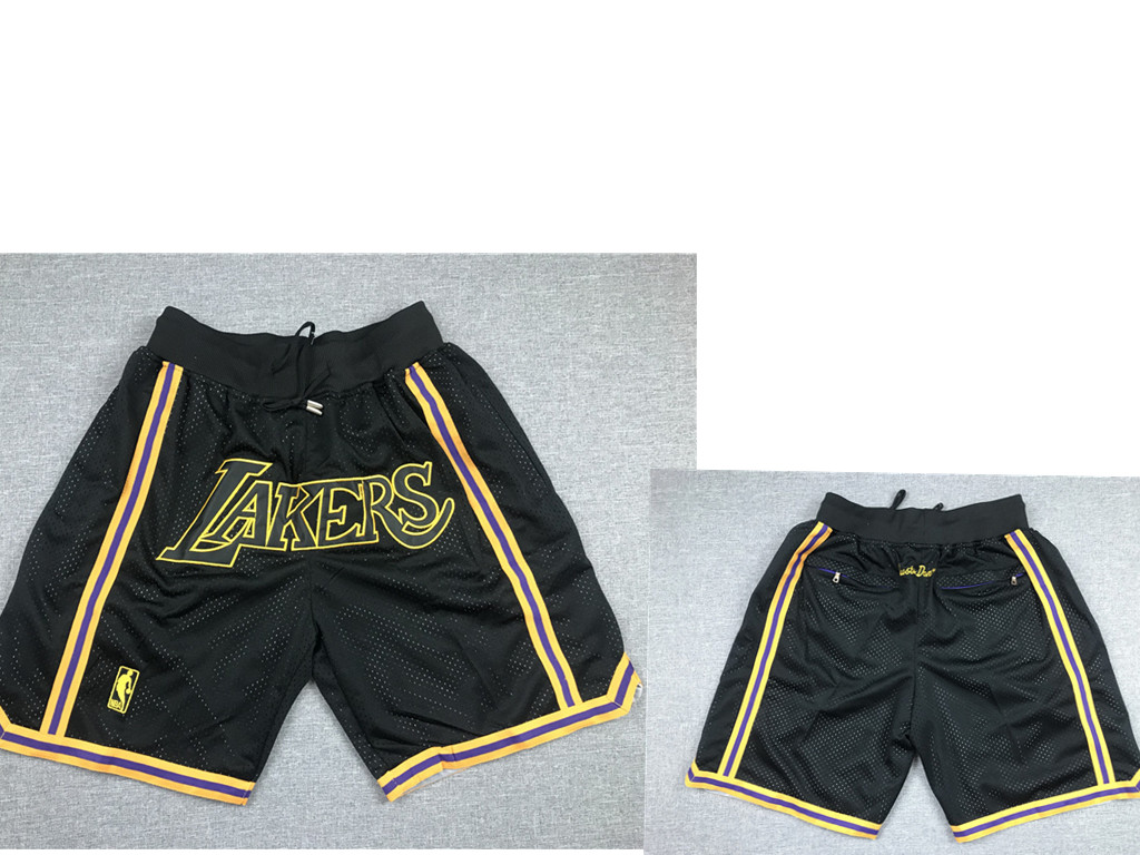 Men's Los Angeles Lakers Black 2020 Nike City Edition Just Don Shorts Swingman Shorts