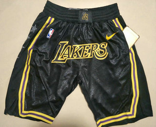 Men's Los Angeles Lakers Black With Lakers 2020 Nike City Edition Stitched Shorts