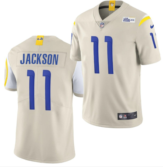 Men's Los Angeles Rams #11 DeSean Jackson 2020 Bone Vapor Untouchable Limited Stitched Jersey