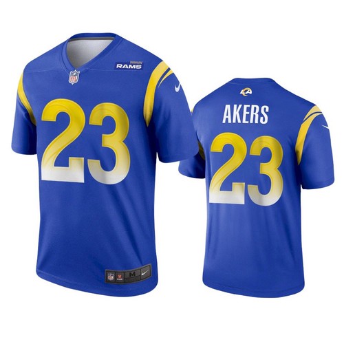 Men's Los Angeles Rams #23 Cam Akers 2020 Blue Vapor Untouchable Limited Stitched Jersey
