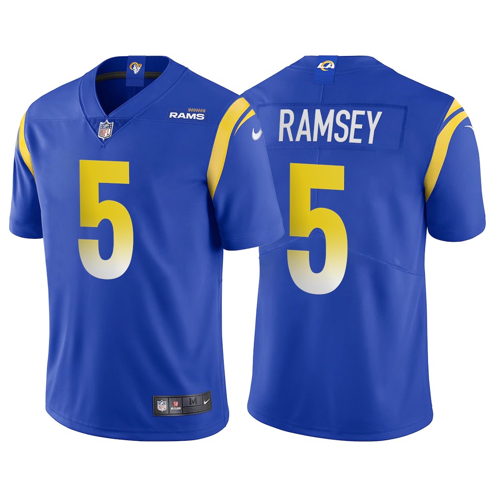 Men's Los Angeles Rams #5 Jalen Ramsey Vapor Limited Royal Jersey
