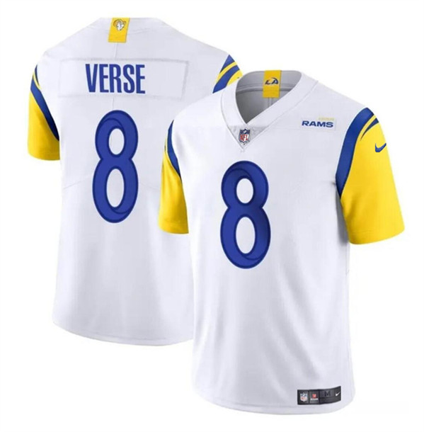 Men's Los Angeles Rams #8 Jared Verse White 2024 Draft Vapor Untouchable Football Stitched Jersey