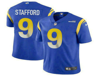 Men's Los Angeles Rams #9 Matthew Stafford Royal Blue 2021 NEW Vapor Untouchable Stitched NFL Nike Limited Jersey