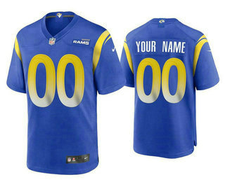 Men's Los Angeles Rams Customized Royal NFL Stitched Limited Jersey