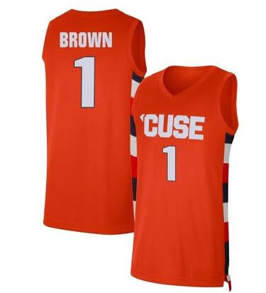 Men's Maliq Brown Syracuse Orange #1 Limited Basketball Jersey - Orange
