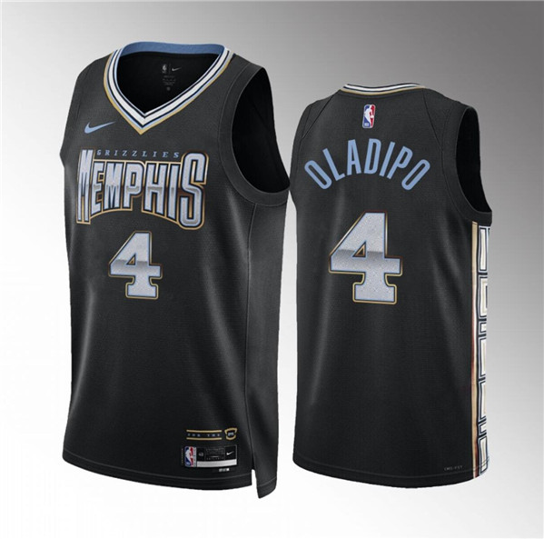 Men's Memphis Grizzlies #4 Victor Oladipo Black 2022-23 City Edition Stitched Jersey