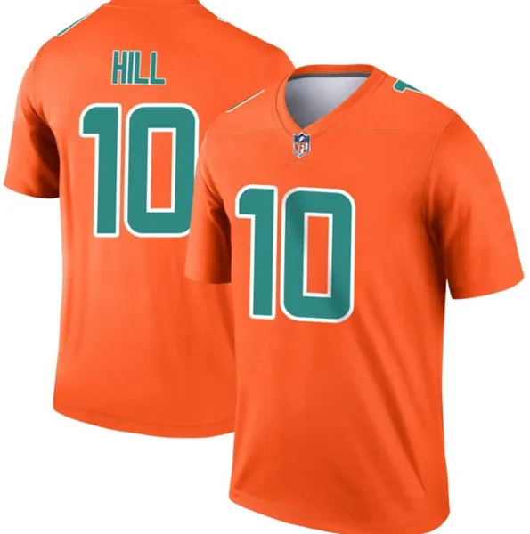 Men's Miami Dolphins #10 Tyreek Hill Orange Inverted Legend Stitched Football Jersey
