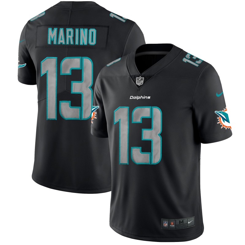 Men's Miami Dolphins #13 Dan Marino Black 2018 Impact Limited Stitched NFL