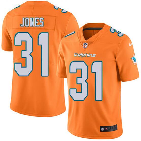 Men's Miami Dolphins #31 Byron Jones Orange 2020 Vapor Untouchable Limited Stitched Jersey