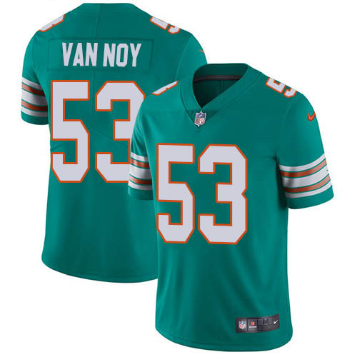 Men's Miami Dolphins #53 Kyle Van Noy Aqua Green Alternate Stitched Vapor Untouchable Limited Jersey