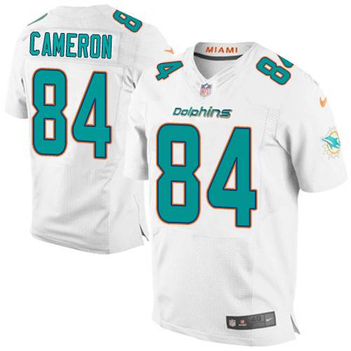 Men's Miami Dolphins #84 Jordan Cameron Nike White Elite Jersey