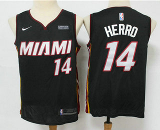 Men's Miami Heat #14 Tyler Herro Black 2019 Nike Swingman Stitched NBA Jersey With The Sponsor Logo
