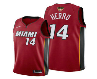 Men's Miami Heat #14 Tyler Herro Red 2020 Finals Bound Association Edition Stitched NBA Jersey
