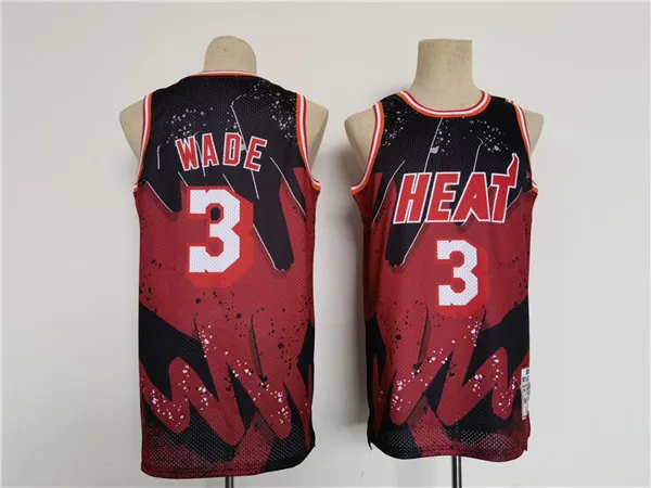 Men's Miami Heat #3 Dwyane Wade Throwback basketball Jersey
