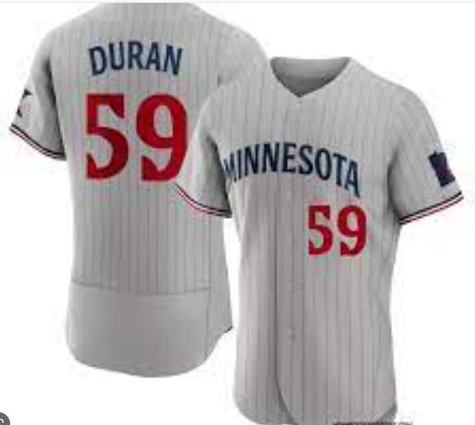 Men's Minnesota Twins #59 Jhoan Duran 2023 Authentic Gray Road Jersey