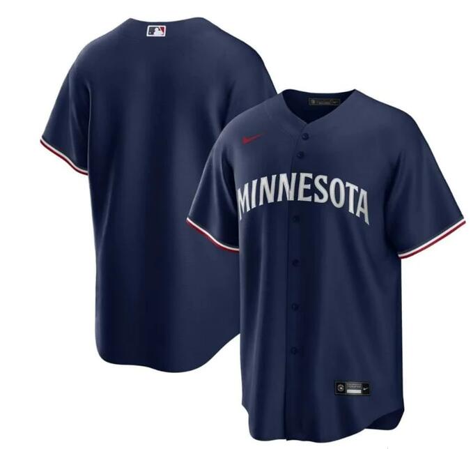 Men's Minnesota Twins Custom Nike Navy 2023 Alternate stiched Jersey