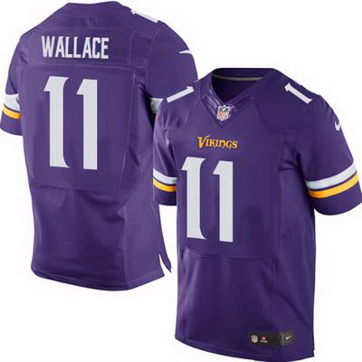 Men's Minnesota Vikings #11 Mike Wallace Nike Purple Elite Jersey 