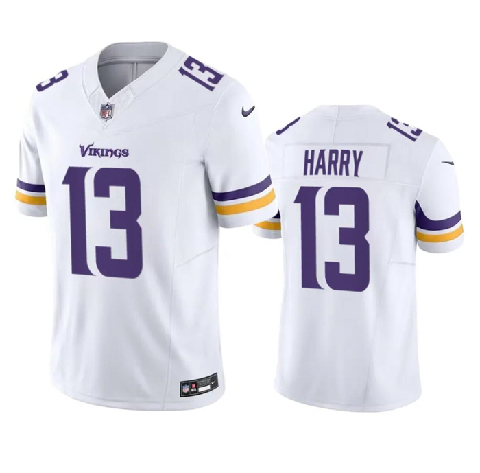Men's Minnesota Vikings #13 N'Keal Harry White 2023 F.U.S.E. Vapor Untouchable Limited Football Stitched Jersey