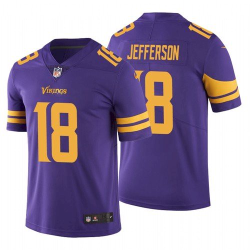 Men's Minnesota Vikings #18 Justin Jefferson 2020 Purple Vapor Untouchable Nike Limited Jersey