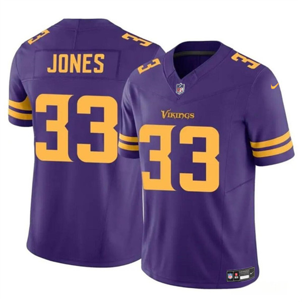 Men's Minnesota Vikings #33 Aaron Jones Purple F.U.S.E. Color Rush Vapor Untouchable Limited Football Stitched Jersey