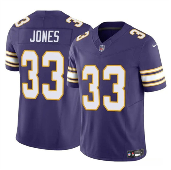 Men's Minnesota Vikings #33 Aaron Jones Purple F.U.S.E. Vapor Untouchable Throwback Limited Football Stitched Jersey