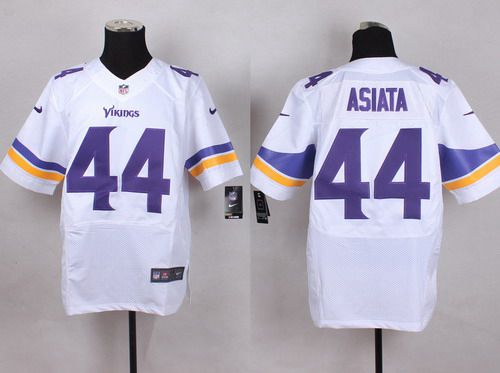 Men's Minnesota Vikings #44 Matt Asiata 2013 Nike White Elite Jersey