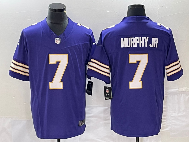 Men's Minnesota Vikings #7 Byron Murphy Jr Purple 2023 FUSE Vapor Limited Throwback Stitched Jersey