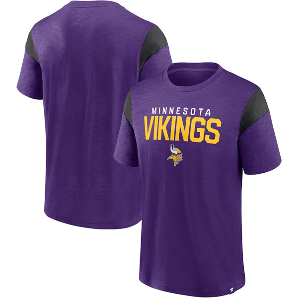 Men's Minnesota Vikings Purple Black Home Stretch Team T-Shirt