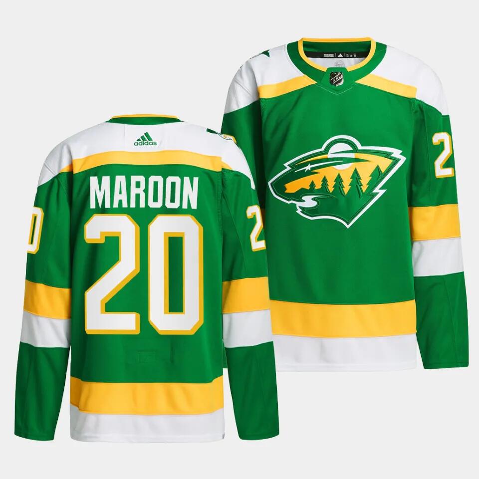 Men's Minnesota Wild #20 Patrick Maroon Green 2023-24 Stitched Jersey