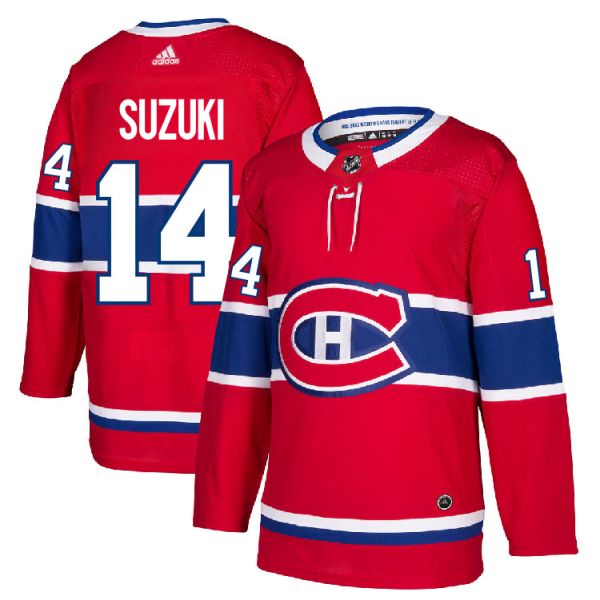 Men's Montreal Canadiens #14 Nick Suzuki Rookie Tournament Home Red Jersey